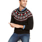 Suéter masculino Charter Club Fair-Isle Family, preto, tamanho grande