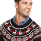 Suéter masculino Charter Club Fair-Isle Family, preto, tamanho extragrande