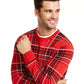 Suéter xadrez masculino Charter Club Family, vermelho, tamanho 2, extra grande