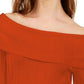 Suéter feminino canelado ombro a ombro INC International Concepts, tamanho grande, vermelho