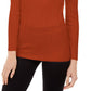 Suéter feminino canelado ombro a ombro INC International Concepts, vermelho, tamanho pequeno