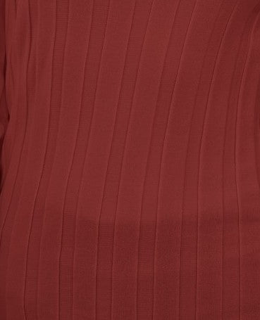 Suéter feminino canelado ombro a ombro INC International Concepts, vermelho, tamanho X-G