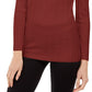 Suéter feminino canelado ombro a ombro INC International Concepts, vermelho, tamanho XX-G