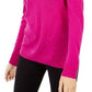Suéter feminino com decote em V e detalhe de fechadura, da INC International Concepts, rosa escuro, tamanho extra grande