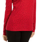 Suéter feminino com decote em V e detalhe de fechadura da INC International Concepts, vermelho, tamanho X-G