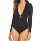 INC International Concepts Body Feminino Renda Buraco de Fechadura Preto Tamanho X-Grande