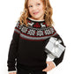 Suéter Charter Club Little Girls Fair Isle Family Preto Tamanho 5