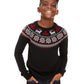 Suéter Charter Club Big Boys Fair Isle Family Preto Tamanho X-G