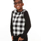 Charter Club Big Boy's Buffalo Check Family Sweater Tamanho Natural Pequeno
