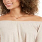 Blusa feminina estilo &amp; co, ombro de fora, manga sino, marrom, tamanho pequeno