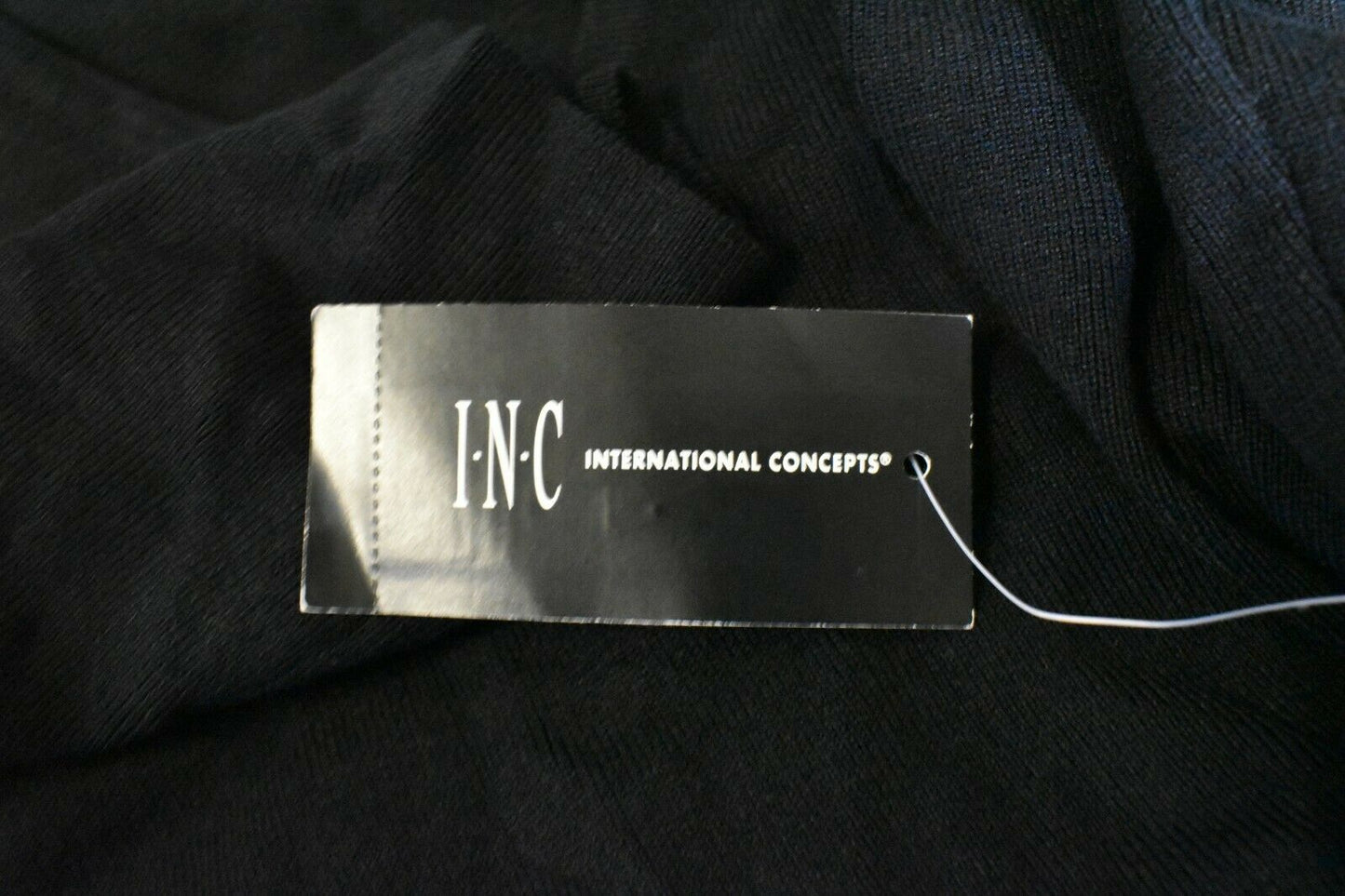 Túnica feminina com cinto de corrente da INC International Concepts, preta, tamanho extra grande