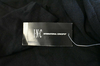 Túnica feminina com cinto de corrente da INC International Concepts, preta, tamanho extra grande