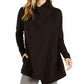 Blusa envolvente feminina Ideology com fecho frontal, preta, tamanho extra grande