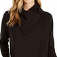 Blusa envolvente feminina Ideology com fecho frontal, preta, tamanho extra grande