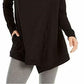 Blusa envolvente feminina Ideology com fecho frontal, preta, tamanho extra grande
