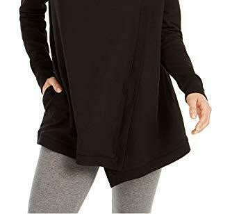Blusa envolvente feminina Ideology com fecho frontal, preta, tamanho extra grande