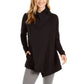 Blusa envolvente feminina Ideology com fecho frontal, preta, tamanho grande