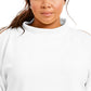 Ideology Top feminino plus size com ombros divididos e gola alta, branco, tamanho XX-G