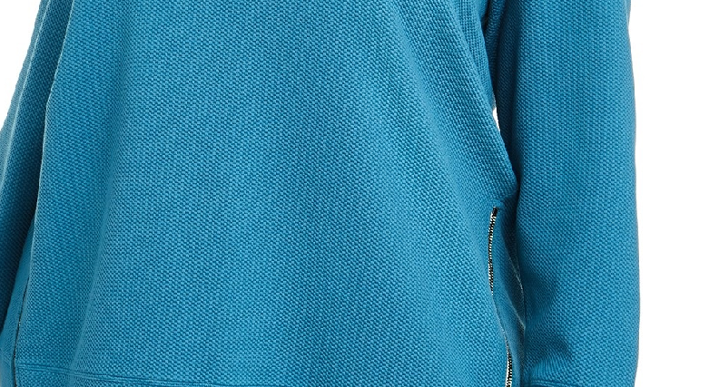 Ideology Moletom feminino plus size com zíper lateral, azul escuro, tamanho XX-G