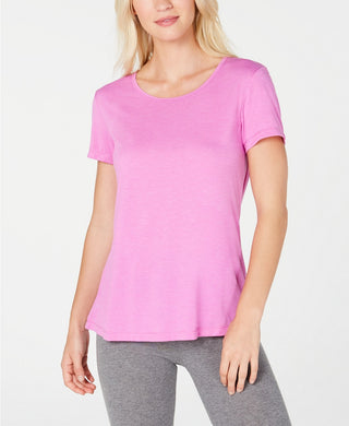Ideology Women's Tie-Back T-Shirt Pink Size Extra Small