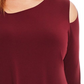 Top Alfani Feminino com Recorte Assimétrico Vinho Tamanho Pequeno