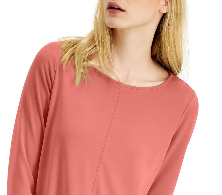 Túnica Alfani Feminina Manga 3/4 Rosa Escuro Tamanho Grande