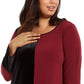 Túnica feminina Alfani Plus Size Colorblocked Assimétrica Vermelha Tamanho 0X
