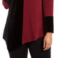 Túnica feminina Alfani Plus Size Colorblocked Assimétrica Vermelha Tamanho 0X