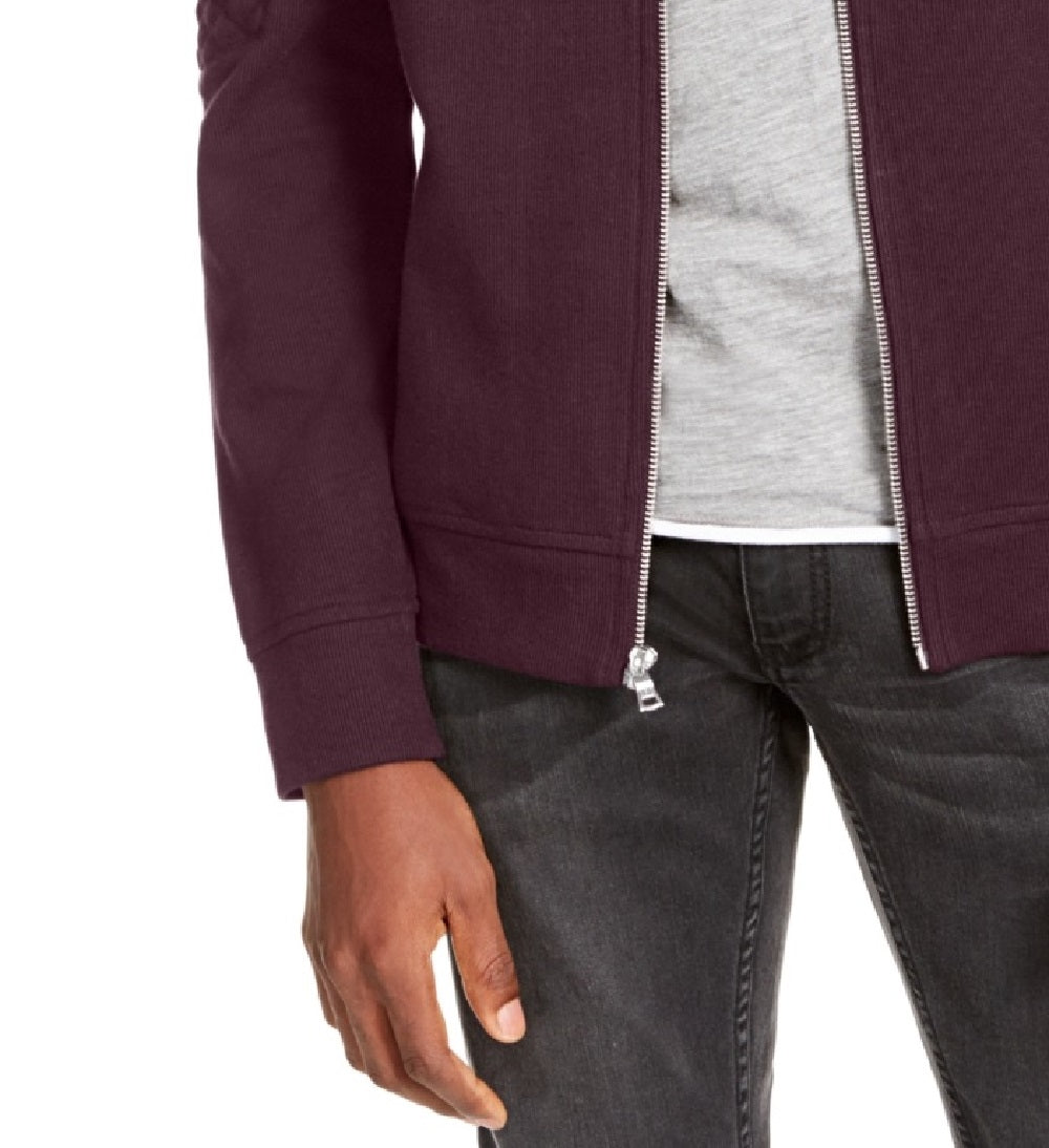 Jaqueta masculina acolchoada com nervuras e mangas compridas INC International Concepts, tamanho vinho, extra pequeno