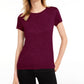 Camiseta feminina lisa com amarração nas costas Maison Jules, vermelha, tamanho extra pequeno