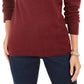 Suéter feminino de gola redonda Fair Isle da Style &amp; Co, tamanho médio, vinho