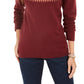 Suéter feminino Fair Isle com gola redonda, vermelho, tamanho pequeno, estilo &amp; co