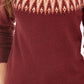 Suéter feminino Fair Isle com gola redonda, tamanho extra grande, vermelho, estilo &amp; co