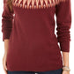 Suéter feminino com gola redonda Fair Isle da Style &amp; Co, vinho