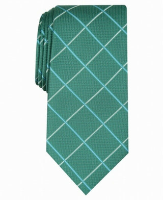 Gravata Canton Grid Masculina Club Room Verde Tamanho Regular