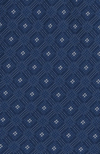 Gravata Alfani Slim Geo Masculina Azul Tamanho Regular