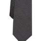 Gravata Alfani Masculina Slim Solid Preta Tamanho Regular