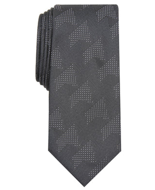 Gravata Alfani Masculina Slim Abstract Preta Tamanho Regular