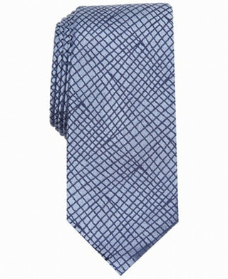 Gravata Alfani Masculina Slim Abstract Azul Marinho Tamanho Regular