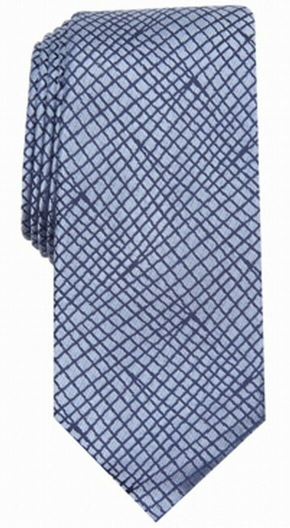 Gravata Alfani Masculina Slim Abstract Azul Marinho Tamanho Regular