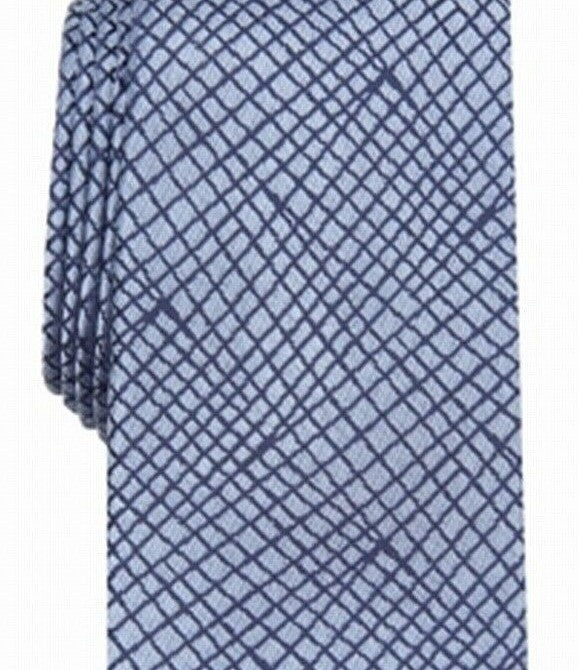 Gravata Alfani Masculina Slim Abstract Azul Marinho Tamanho Regular