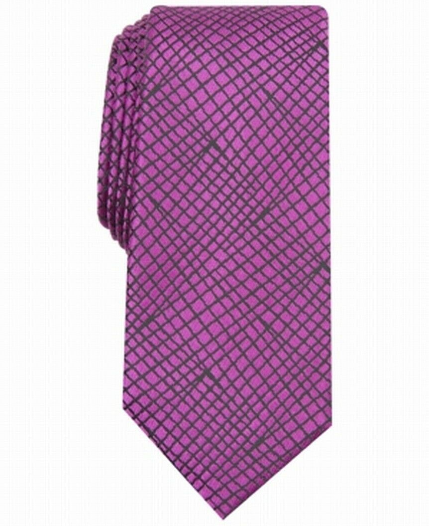 Gravata Alfani Masculina Slim Abstract Roxa Tamanho Regular