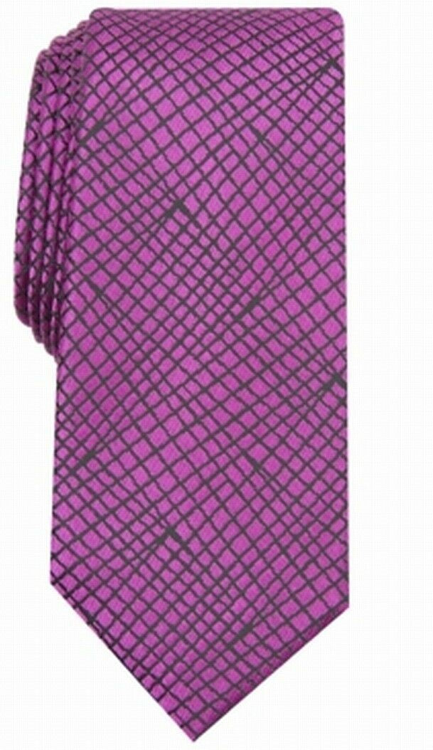 Gravata Alfani Masculina Slim Abstract Roxa Tamanho Regular