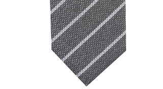 Gravata Alfani Slim Stripe Masculina Cinza Listrada Tamanho Regular