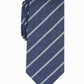 Gravata Alfani Slim Stripe Masculina Azul Tamanho Regular