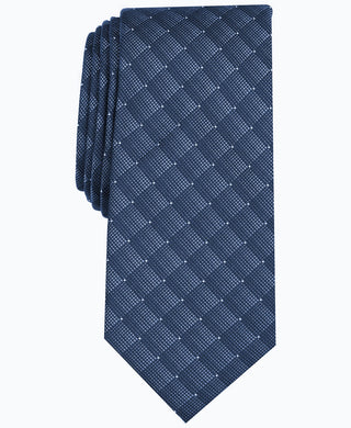 Gravata geométrica slim masculina Alfani, tamanho azul marinho, regular