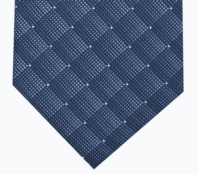 Gravata geométrica slim masculina Alfani, tamanho azul marinho, regular