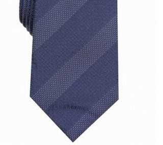 Gravata Alfani Masculina Slim Texturizada Listrada Azul Escuro Tamanho Regular