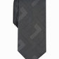 Gravata Alfani Masculina Slim Abstrata Geométrica Preta Tamanho Regular