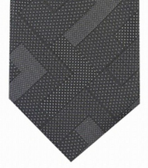 Gravata Alfani Masculina Slim Abstrata Geométrica Preta Tamanho Regular